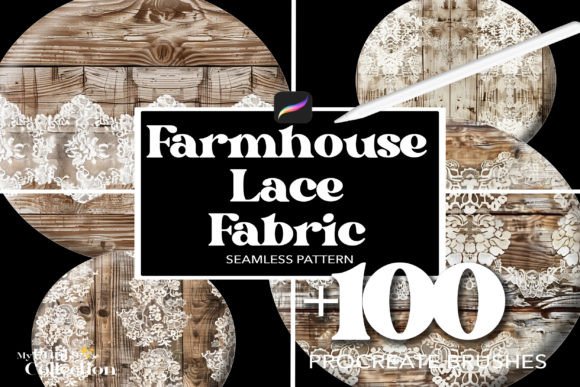 100 Procreate Farmhouse Lace Fabric: Elevate Your Digital Art with Rustic Elegance