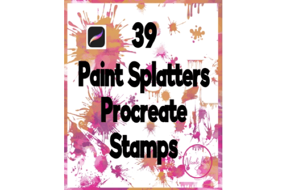 39 Procreate Paint Splatters Stamps