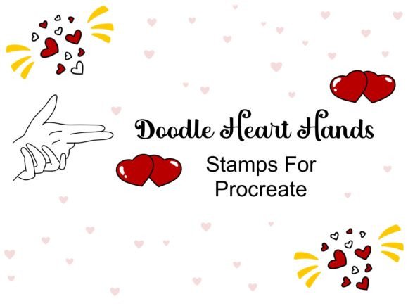 Doodle Hand Hearts Procreate Stamp Brush: A Creative Essential