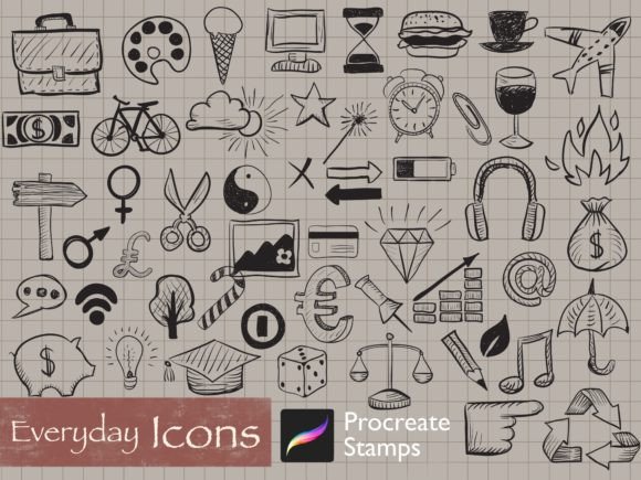 Procreate Everyday Social Icons Stamps: Elevating Digital Art with Instant Visuals