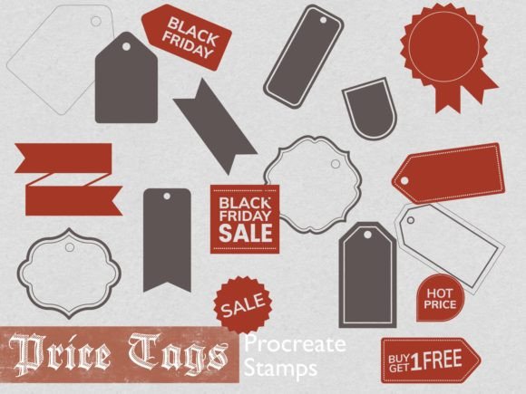 Procreate Price Tags Stamps & Icons