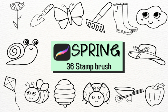 Spring: Procreate Stamp Brushes for Artistic Projects