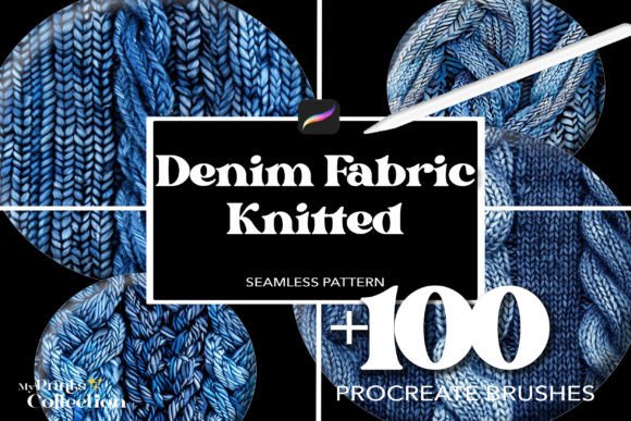 Transforming Digital Textiles: The Rise of 100 Procreate Denim Knitted Fabric Brushes